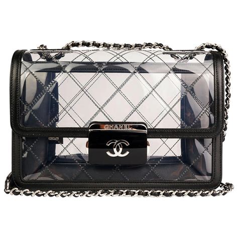 chanel clear plastic handbag|chanel clutch handbag.